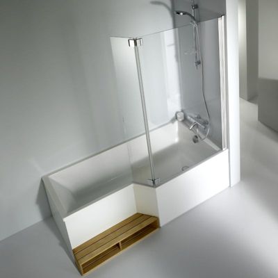 Baignoire bain douche 170 x 90 cm JACOB DELAFON Neo blanc brillant droite