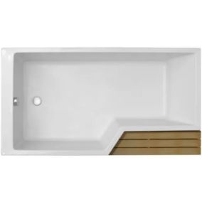 Baignoire bain douche antidérapante 150 x 80 JACOB DELAFON Neo blanc mat version gauche