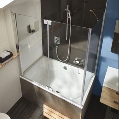 Baignoire bain douche JACOB DELAFON Capsule compacte et profonde 140 x 90 cm
