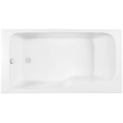 Baignoire bain douche JACOB DELAFON Malice, antidérapant, version Gauche 160x85cm, Blanc mat