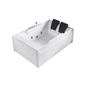 Baignoire balnéo - 2 places - 515 L - 182x122x62 cm - Angle droit - THALASSA