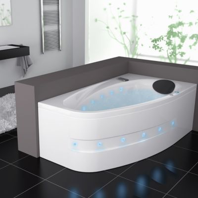 Baignoire Balneo Angle Droit Sargas 160 X 90 Cm Castorama