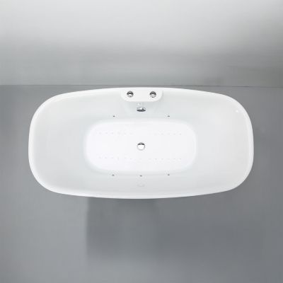 Baignoire Balnéo îlot Tao Black Bulle 170x80x65cm, By Spalina