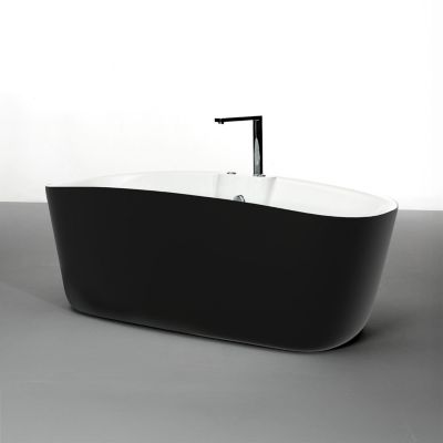 Baignoire Balnéo îlot Tao Black Bulle 170x80x65cm, By Spalina