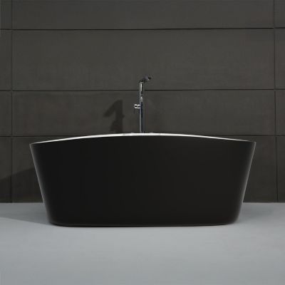 Baignoire Balnéo îlot Tao Black Bulle 170x80x65cm, By Spalina