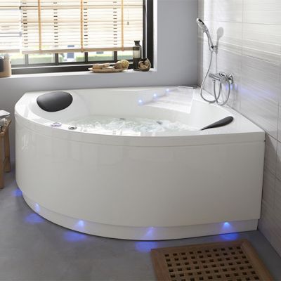 Baignoire Balneo Lumino Tablier 140 X 140 Cm Castorama