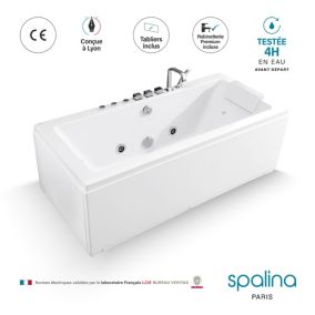 Baignoire Balnéo Sikinos White Jets, 170x80cm, by Spalina