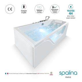 Baignoire Balnéo Tahiti White Jets, 170x80cm, by Spalina