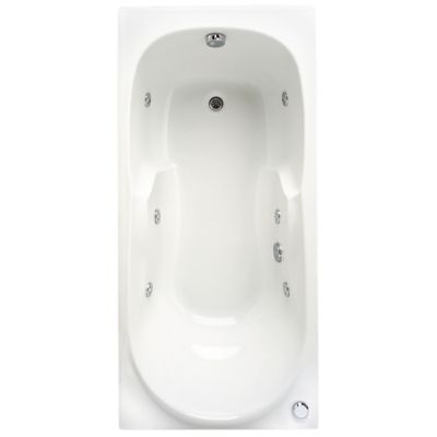 Baignoire balnéo en Toplax 170 x 80 cm, Allibert Carina