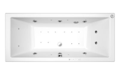Baignoire balnéo en Toplax 180 x 80 cm, Spallibert