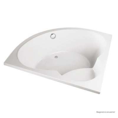 Baignoire d'angle 150 x 150 cm Maylis sans tablier Valentin