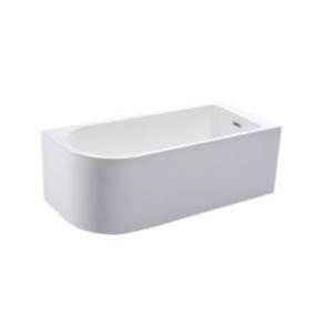 Baignoire d'angle - 201L - 150 x 75 x 58 cm - Blanche - Angle droit - ANIKA