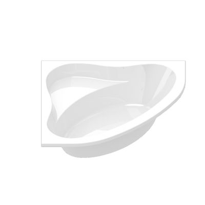 Baignoire d'angle en acrylique L.130 x l.130 cm blanc, Horyn