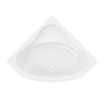 Baignoire d'angle en acrylique L.130 x l.130 cm blanc, Horyn