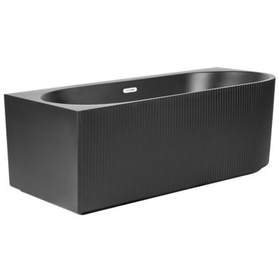 Baignoire d'angle GOCTA 170 x 80 cm Noir Côté droit