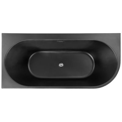 Baignoire d'angle GOCTA 170 x 80 cm Noir Côté droit