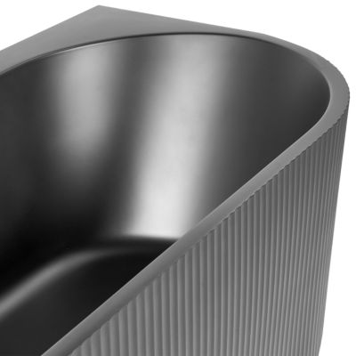 Baignoire d'angle GOCTA 170 x 80 cm Noir Côté droit