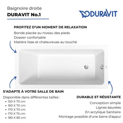 Baignoire droite 150x70 DURAVIT Duravit No.1