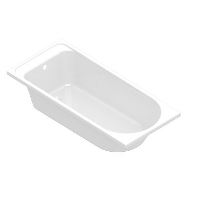 Baignoire droite Cavally L. 160 cm x l. 75 cm blanc