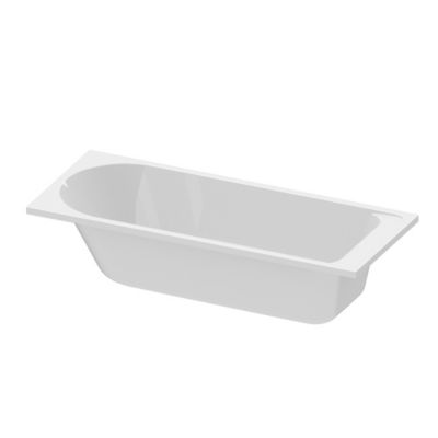 Baignoire droite en acrylique L.160 x l.70 cm blanc, GoodHome Cavally