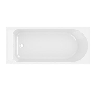 Baignoire droite en acrylique L.160 x l.70 cm blanc, GoodHome Cavally