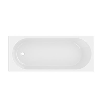 Baignoire droite en acrylique L.160 x l.70 cm blanc, Horyn