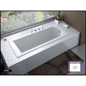 Baignoire Droite sans Tablier - 140 x 70 cm - SHEA SANS TABLIER - REPOSE-TÊTE OFFERT