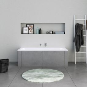 Baignoire à encastrer acrylique rectangulaire salle de bain, 2 dossiers -160x70x47cm- Garantie 5 ans, Blanc, DURAPECOS