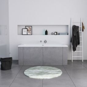 Baignoire à encastrer acrylique rectangulaire salle de bain, 2 dossiers -180x80x42cm-Garantie 5 ans- Blanc, DURALAVANT