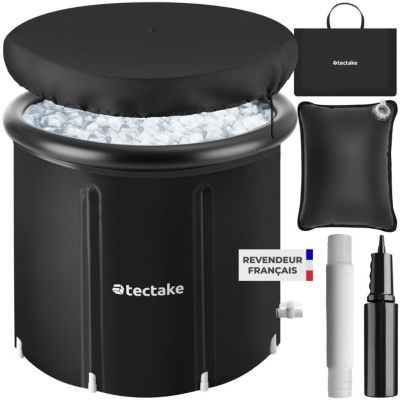 Baignoire à glace pliable avec triple isolation noir