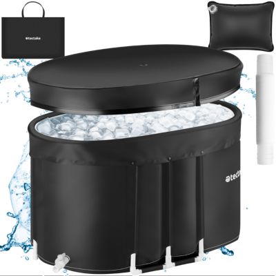 Baignoire à glace pliable avec triple isolation noir