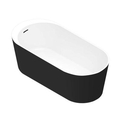 Baignoire îlot Huron L. 180 cm x l. 80 cm noir