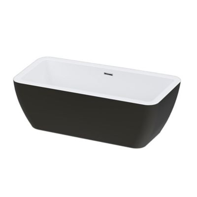Baignoire îlot noir 170 x 75 cm GoodHome Merkys