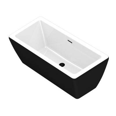 Baignoire îlot noir 170 x 75 cm GoodHome Merkys