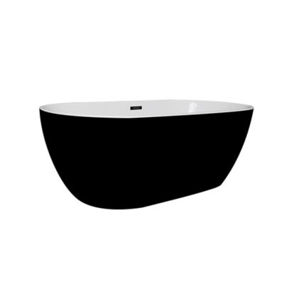Baignoire îlot noire Fidji 170x80 cm