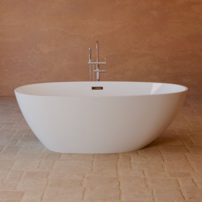 Baignoire îlot ovale L.170 x l.84 cm blanc Spalina Kelly