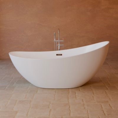 Baignoire îlot ovale L.180 x l.80 cm blanc Spalina Loona