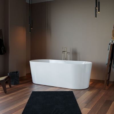 Baignoire îlot 170x75x45cm Blanc Brillant Acrylique double paroi + Bonde et trop plein - Garantie 5 ans - Durakent