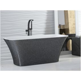 Baignoire îlot ASSOS GLAM SILVER 160 x 70 cm