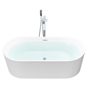 Baignoire îlot blanche ovale 169 x 80 cm GOCTA