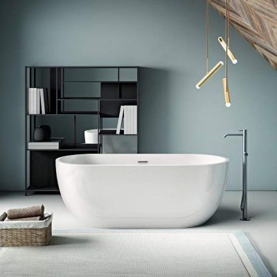 Baignoire îlot design ovale BOSTON blanche 166 cm