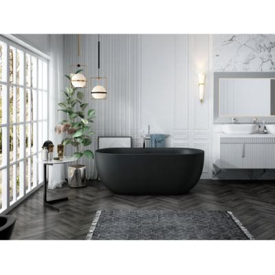 Sapho Tuyaux D'écoulement - Bonde De Baignoire, Noir Mat BO415