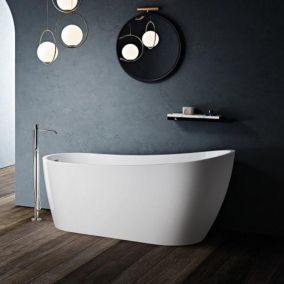 Baignoire îlot design ovale SUTTON blanche 167 cm