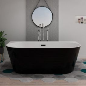 Baignoire îlot Lazzio Black - 170 x 80 x 58 cm