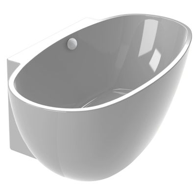 Baignoire îlot monobloc autoportante AGATA - Baignoire ilot- Dimensions : 165 x 80 x 58 cm - Autoportante ovale - Blanc