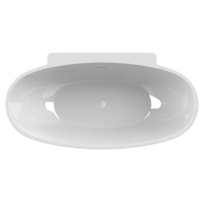 Baignoire îlot monobloc autoportante AGATA - Baignoire ilot- Dimensions : 165 x 80 x 58 cm - Autoportante ovale - Blanc