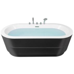 Baignoire îlot noire avec robinets 170 x 80 cm EMPRESA