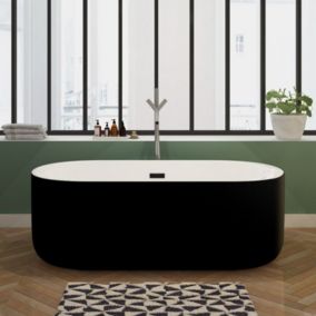 Baignoire îlot Piave Black - 170 x 80 x 58 cm