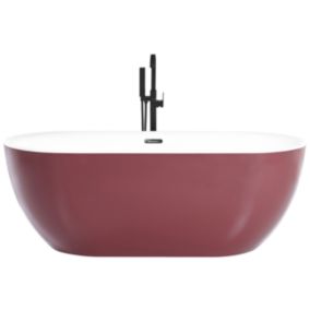 Baignoire îlot rouge bordeaux 170 x 80 cm CARRERA