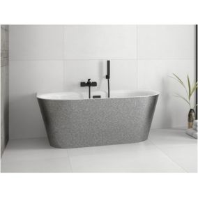 Baignoire îlot VICA GLAM SILVER 80 cm - 150cm